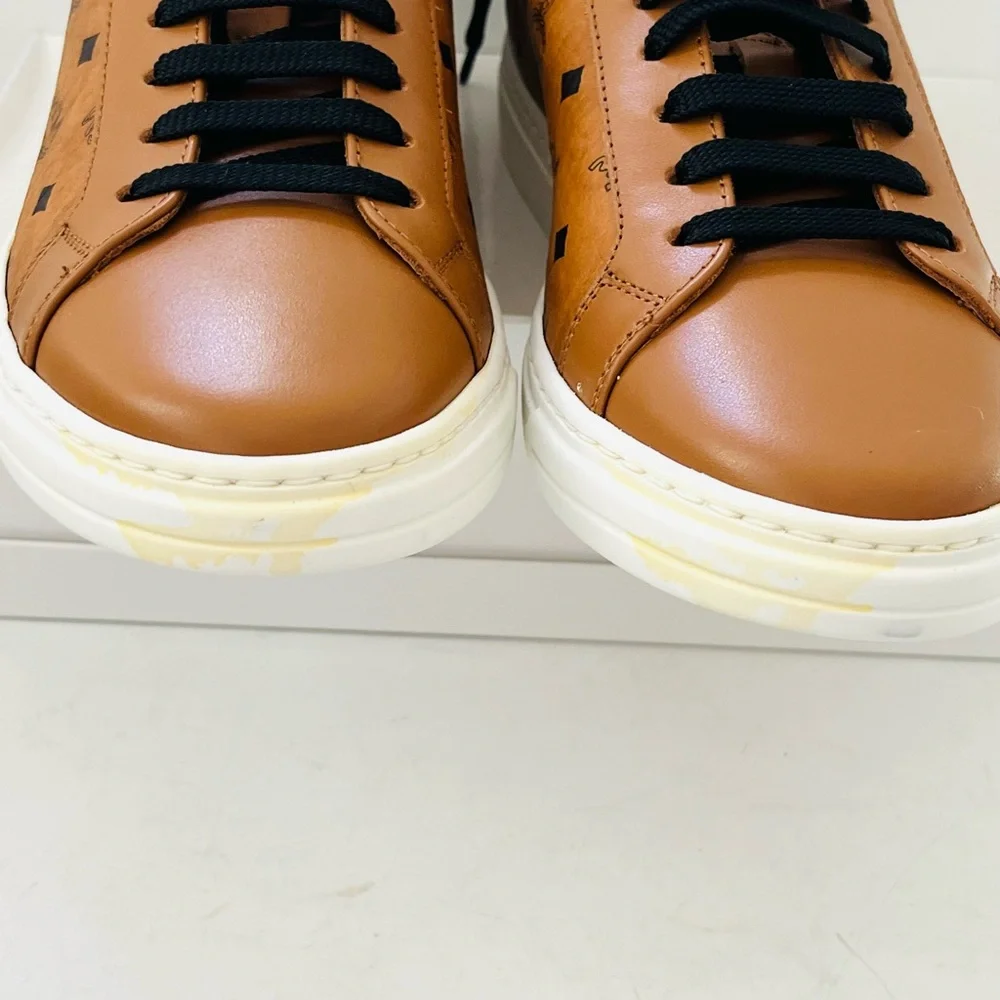 NWOB MCM women's sneakers in luggage tan 38